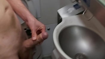 German Train Wanking - Wanking At A Ice Toilette