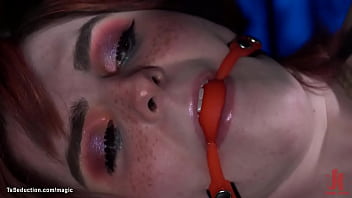 Redhead Shemale Slave Bound On Sybian