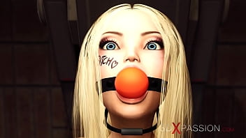 A Sexy Cuffed Young Blonde Gets Fucked Hard By A Hardcore Muscular Woman With A Strapon