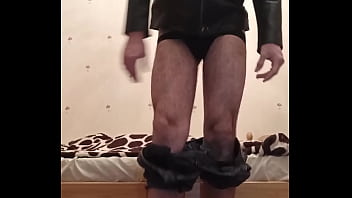 The Puppy Shows His Body And Dances To The Music