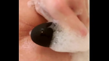Anal With Dildo _ Vibrator In Bubble Bath, Cumshot Near End