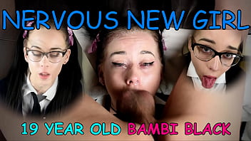 Teenager Bambi Black Isn_t Comfortable With A Strange Old Man Touching Her