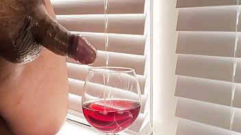 Cheers! Happy New Year 2022! Celebrating With My Cum And Wine Cocktail.