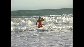 Hot Blonde With Big Nice Tits Deepthroating And Fucking In Various Positions On The Beach With A Muscular Stallion