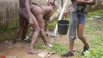 Landlord Came Out From Bathroom And Caught His Tenant Fucking Outside And They Don_t Even Mind Him Talking To Them