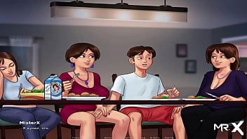 Summertimesaga - Two Matures Play With Handles Under The Table E2 # 64