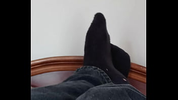 Teasing In Black Socks