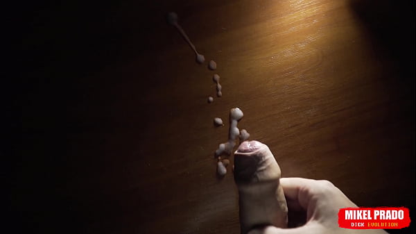 Uncut Guy Cums On Table