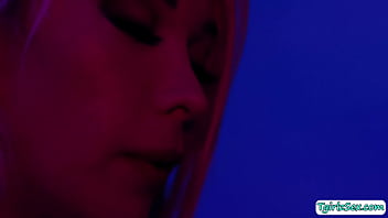 Busty Blonde Ts Aubrey Kate Deepthroats Big Cock And Analed