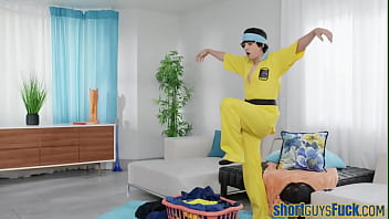 Bigtit Latina Sucking Off Lil Guy While Booty Fucked