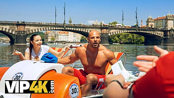 Hunt4k. After Fun On Catamaran Busty Beauty Sucking Hunters Dick In Forest