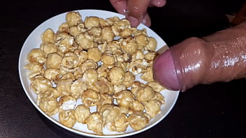 Movie Night! My Delicious Cum Frosting On My Movie Night Popcorn.