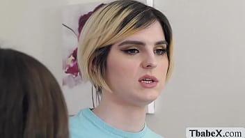 Ts Ella Hollywood Barebacked While Deepthroating Tranny Cock