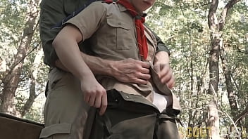 Scoutboys - Hung Dilf Legrand Raw Fucks Tight Teen Scout Boy In Forest
