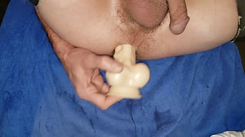 Twink Takes Huge Dildo Slow And Deep