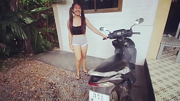 _black Thai Affair_ 黑色的 泰国 事件 Super Thicc Ass Asian Girl Next Door W/ Big Tits _ Pigtails Gets Her Honda Scooter Fixed By Black Dude And Gives Up The Pussy With Ease (part 1)