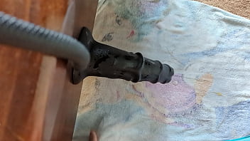 Thick Sissy Takes Huge Dildo