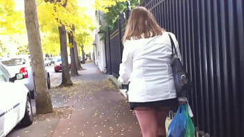 Exhibition Street Upskirt And Stocking