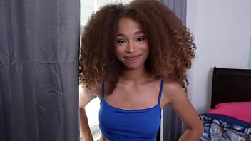 Skinny Step Sister With Afro Hair Cecilia Lion Gets Caught By Stepbrother For Sneaking Out - Full Movie On Pervfamily.net