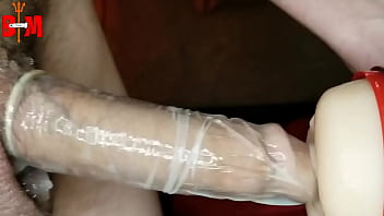 Filling Your Tight Pussy With Big White Cock, An A Condom!