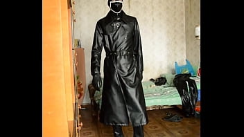 Trying On Leather Coat