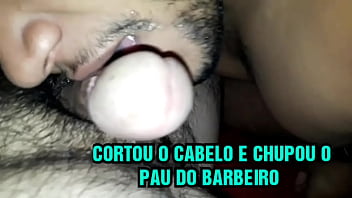 Novinho Chupando Pau Cabe_udo Do Barbeiro Coroa
