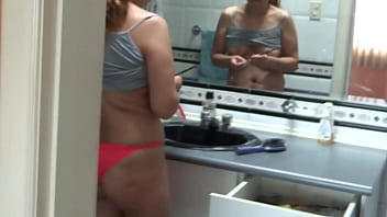 My Wife' Agrees To Show Off And Masturbate In Front Of Me And I Cum On Her Big Ass