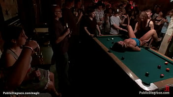 Slut Whipped And Fucked In Public Bar