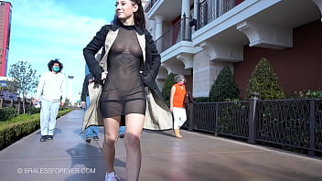 Rae In A Sheer Dress