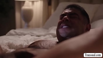 Latina Tgirl Barebacks Her Fat Dude Date