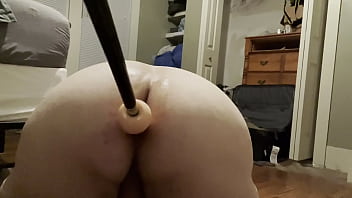 Fat Sub Playing With His Fuck Machine