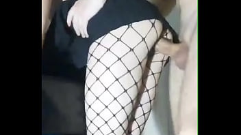 Slender Girlfriend In A Skirt And Stockings Fucked While Standing In A Tight Pussy And Cum Inside Her -calientepwnz