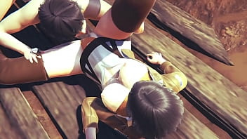 On Titans Hentai - Mikasa Do A Blowjob And Then He Do To Her A Cunnilingus - Manga Anime Japanese Asian Game Porn