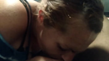 White Slut Getting Throated