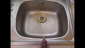 Pissing In The Sink - gay, pee, piss, desperate, sink, urination, no-toilet - Video 1745806