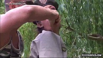 Stunning Army Babe Sucking A Rock Hard Cock Outdoors