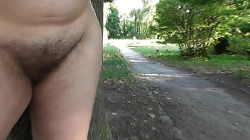 Hairy Mature Nude In Public Park