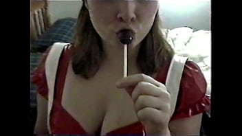 Busty Brunette Masturbates, Doggy Style, Then Gets A Pearl Necklace.