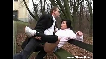 Old Man Fucks Dirty Teen Girl In The Public Park