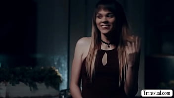 Tipsy Shemale Bareback Fucked By Stepbro