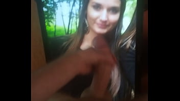 Tribute For Classy Brunette With Long Hair On A Big Monitor