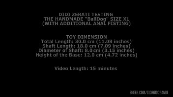 Didi Zerati Testing The Handmade Balldog Size Xl (with Additional Anal Fisting) Twt141 - anal, sexy, rough, skinny, squirting, naked, solo, french, fisting, rough-sex, beauty, lube, new, mi - Video 1811434