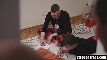 Gay Stepdads _ Stepsons Christmas Foursome