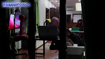 In The Opposite Office Knows How To Motivate! Coworker Sucks Dick To Motivate Work Better. Close The Curtains When Having Sex In Front Of The Window