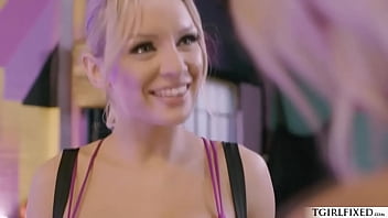 Busty Trans Fucks Female During Workout