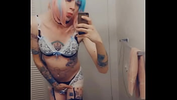 Blue Hair Horny Bunny Girl
