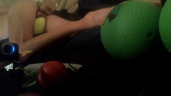 Dildo Slut Takes A Fat One To The Balls. Mirror Sneaky