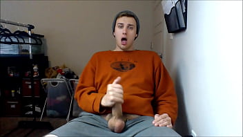 Straight Frat Bro Almost Gets Caught Cumming In Dorm To Friends Photo!