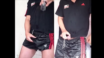 Nylon Satin Shorts Wanking Cumming Cumshot Swallow Bukkake