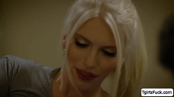 Petite Blonde Shemale Izzy Wilde Analed Bareback In Hardcore